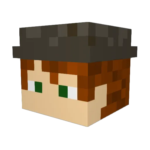 Moldearth Minecraft avatar head, 3D render