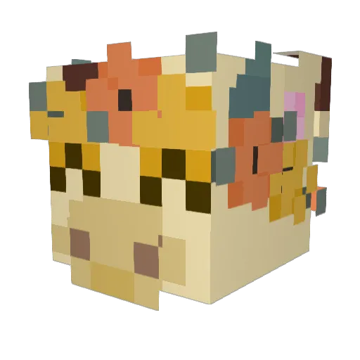 Moldeezz Minecraft avatar head, 3D render