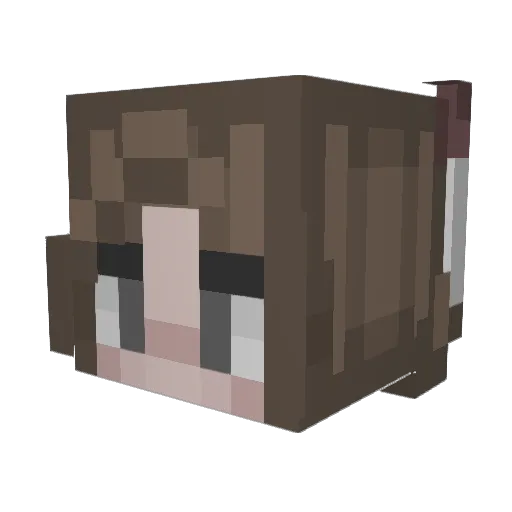 Moldfox Minecraft avatar head, 3D render