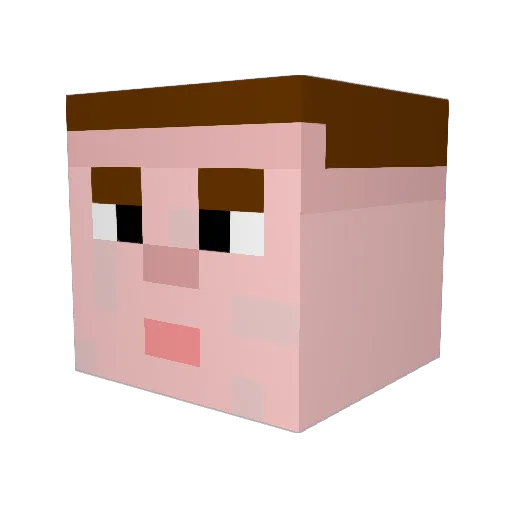 Moldrik Minecraft avatar head, 3D render