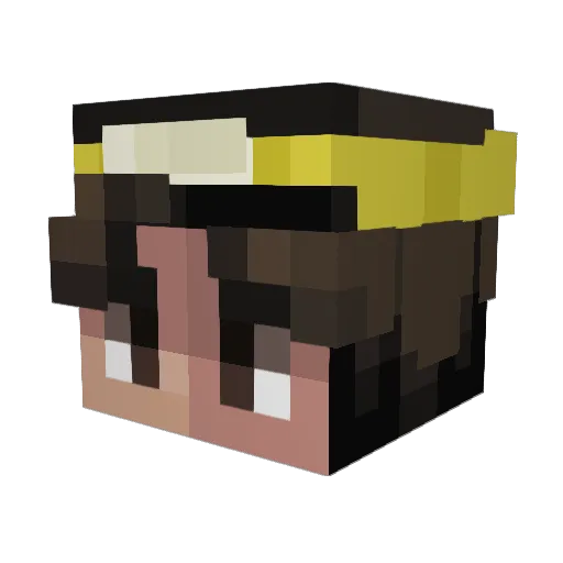 MoldyMJ Minecraft avatar head, 3D render