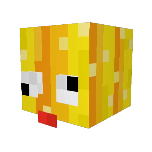MoldyPeach97 Minecraft avatar head, 3D render