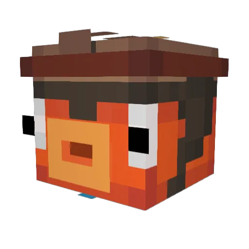 Moldypea1 Minecraft avatar head, 3D render
