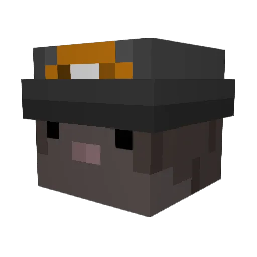 MoleManForever Minecraft avatar head, 3D render