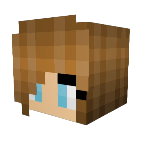 MoleQueenMIM Minecraft avatar head, 3D render