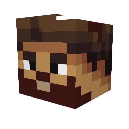 Molekana Minecraft avatar head, 3D render