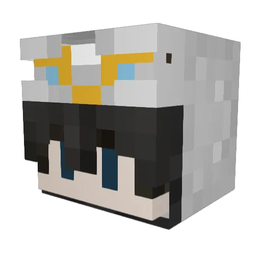 Molfnder Minecraft avatar head, 3D render