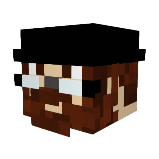 Moliamson Minecraft avatar head, 3D render