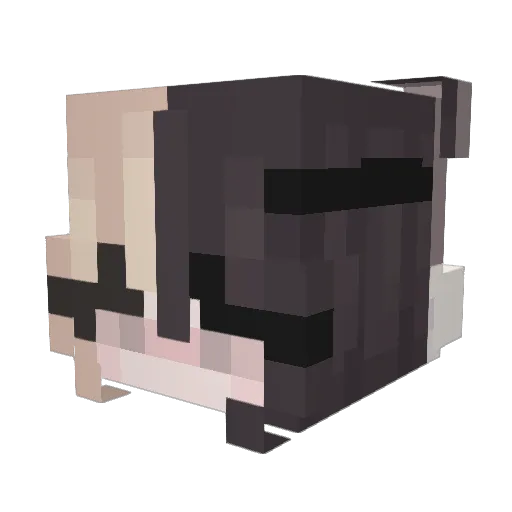 Molitev Minecraft avatar head, 3D render