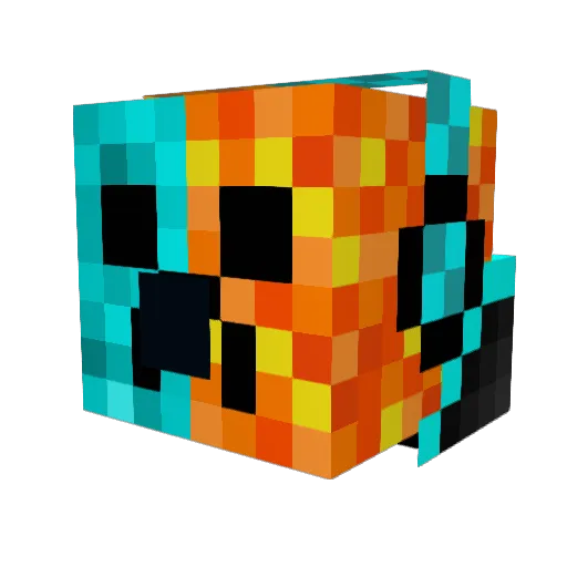 Molkuu Minecraft avatar head, 3D render