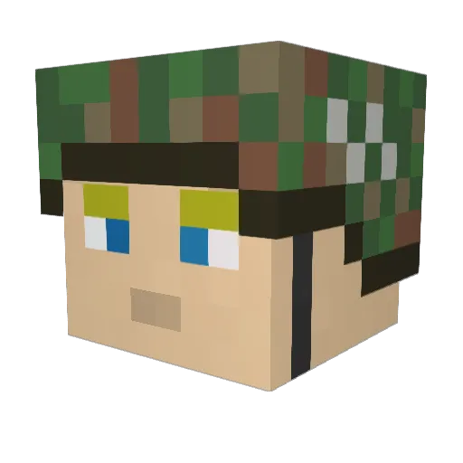 MolleMeister Minecraft avatar head, 3D render