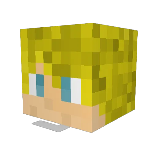 MollestolleYt Minecraft avatar head, 3D render