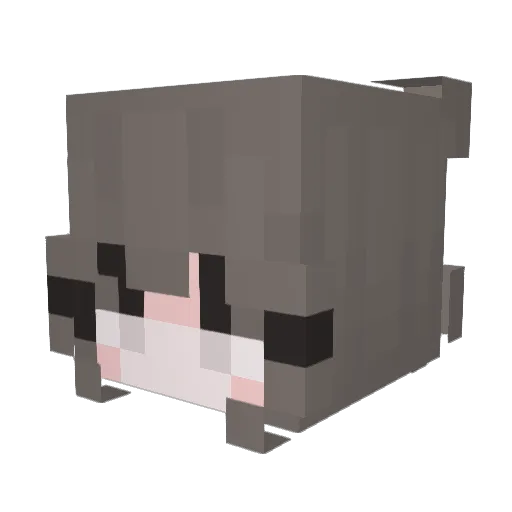 Mollly Minecraft avatar head, 3D render