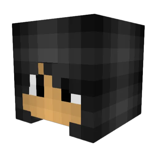 Mollr Minecraft avatar head, 3D render