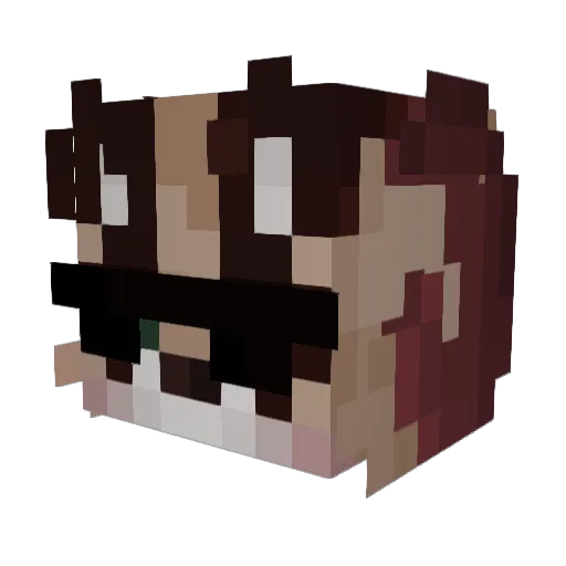 MollyAxl Minecraft avatar head, 3D render