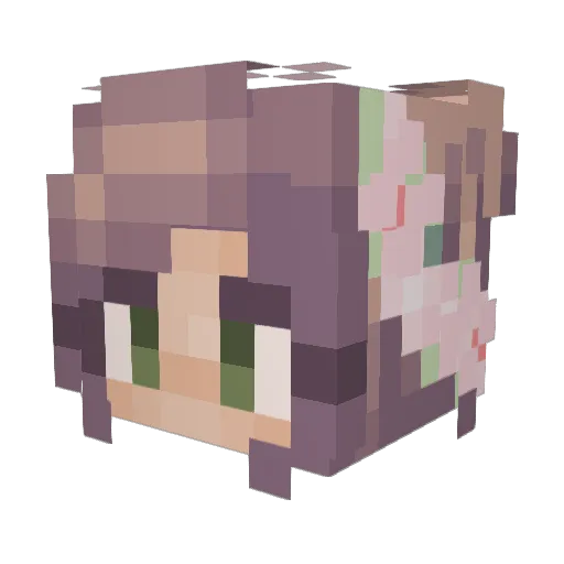 MollyBearxo Minecraft avatar head, 3D render