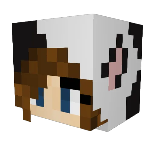 MollyCP Minecraft avatar head, 3D render