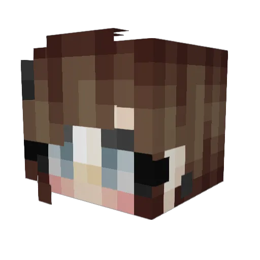 MollyDrake Minecraft avatar head, 3D render