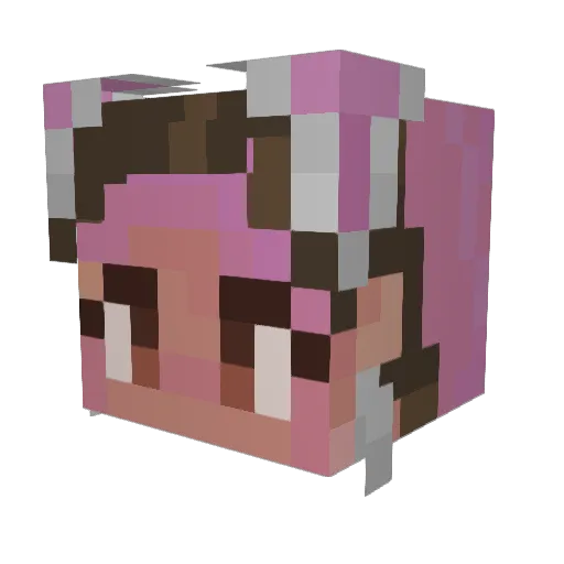 MollyInn Minecraft avatar head, 3D render