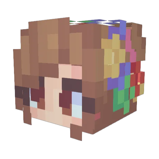 MollyLun Minecraft avatar head, 3D render