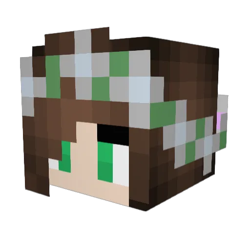 MollyMax123 Minecraft avatar head, 3D render