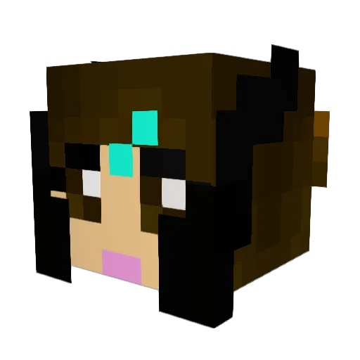 Molly_Style Minecraft avatar head, 3D render
