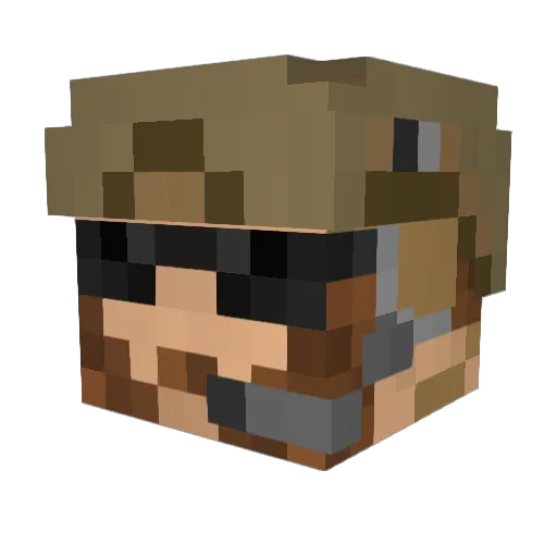 Molly_Water Minecraft avatar head, 3D render