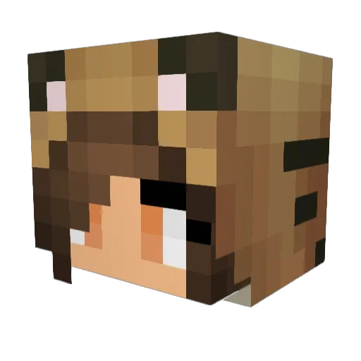 Molly_x Minecraft avatar head, 3D render