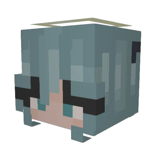 Mollyecclesss Minecraft avatar head, 3D render