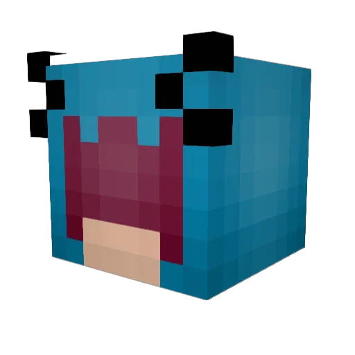Mollymauk Minecraft avatar head, 3D render
