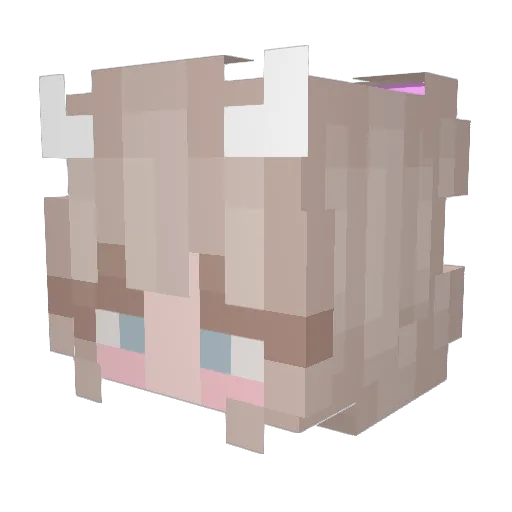 Mollyyreece Minecraft avatar head, 3D render