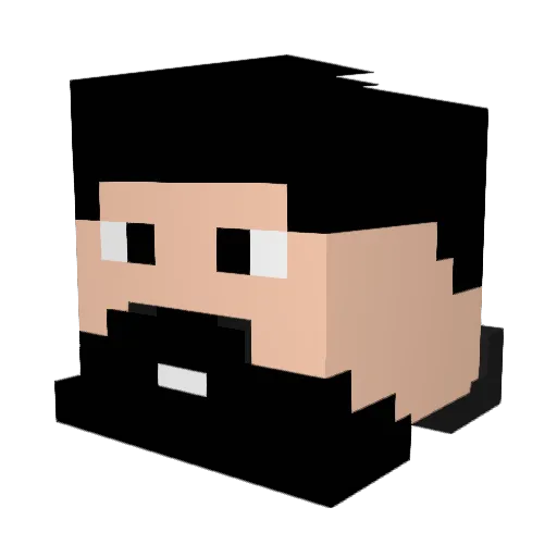 Molnardav Minecraft avatar head, 3D render