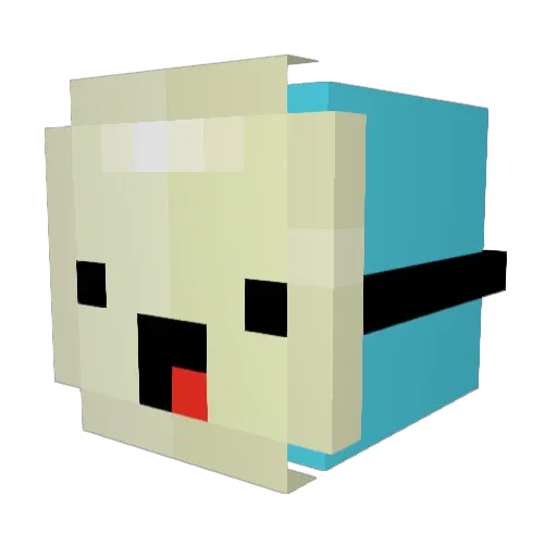 MoloGoVv Minecraft avatar head, 3D render