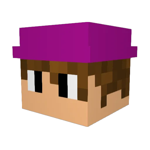 MoloMink7 Minecraft avatar head, 3D render
