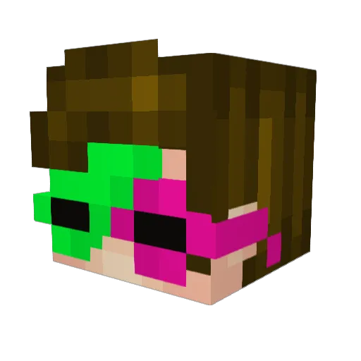 Molochko_Goldie Minecraft avatar head, 3D render