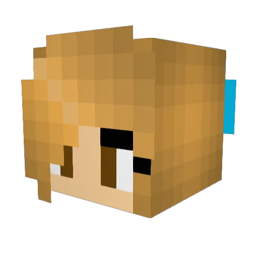 Molomo360 Minecraft avatar head, 3D render