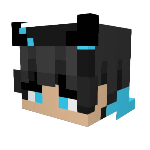 Molosko Minecraft avatar head, 3D render