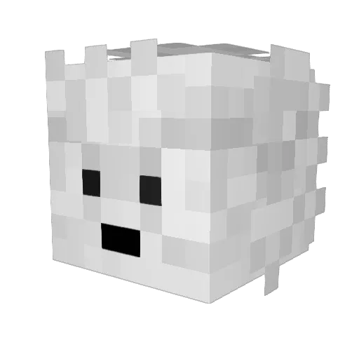 Moltac Minecraft avatar head, 3D render