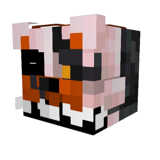 Moltanium Minecraft avatar head, 3D render