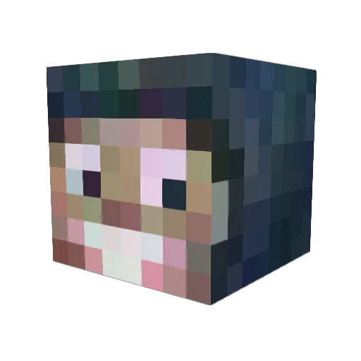 Molten22 Minecraft avatar head, 3D render