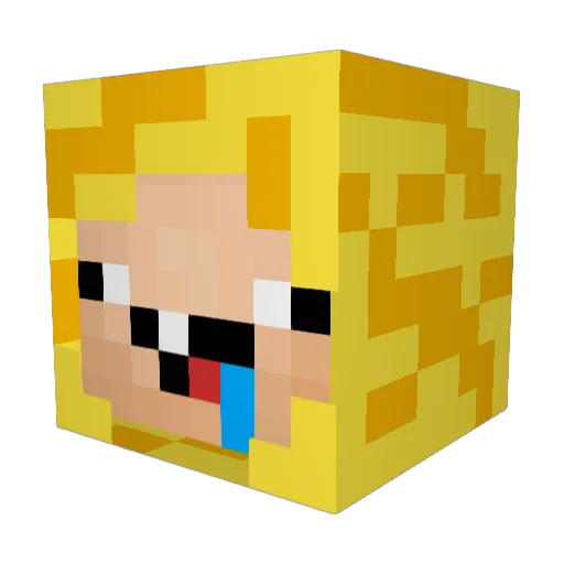 Molten549 Minecraft avatar head, 3D render