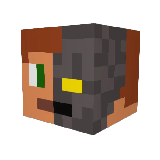 MoltenAdventure Minecraft avatar head, 3D render