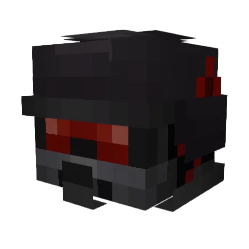 MoltenJam Minecraft avatar head, 3D render