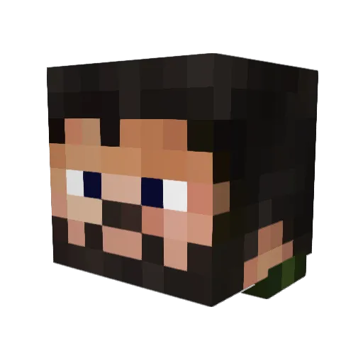 Molten_Carbon Minecraft avatar head, 3D render