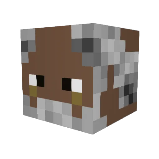 MoltoOmosessuale Minecraft avatar head, 3D render