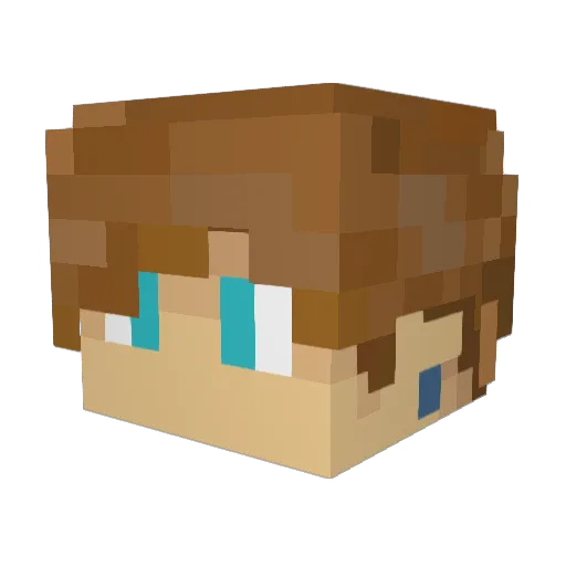 Moltva Minecraft avatar head, 3D render