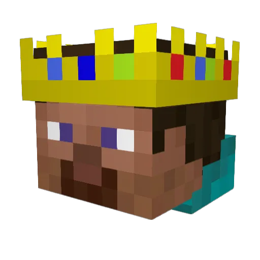 Moltyn Minecraft avatar head, 3D render