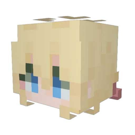 Moluhans Minecraft avatar head, 3D render