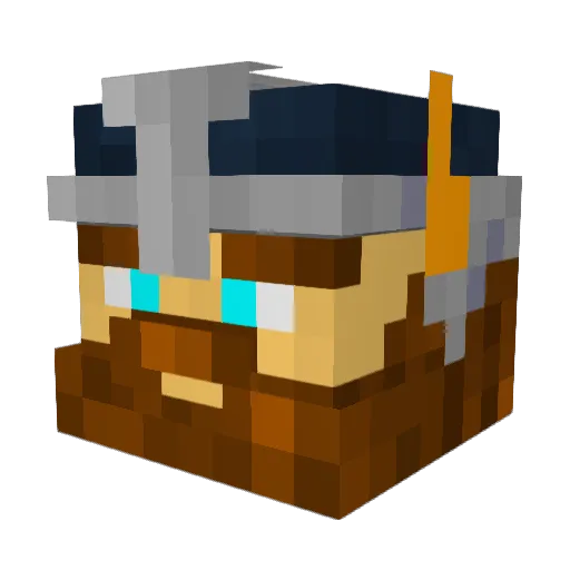Molybdaenit Minecraft avatar head, 3D render