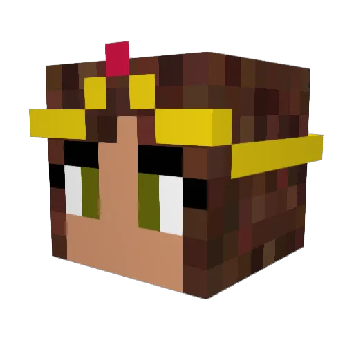 Molyglotty Minecraft avatar head, 3D render